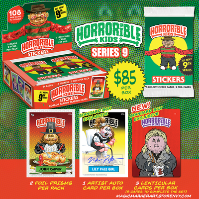 (1 BOX LIMIT) Horrorible Kids - Series 9 Trading Cards - STANDARD 24 Pack Box
