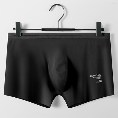 3PK Black Men's sexy underwear lingerie translucent quick-dry pouch boxer briefs 3058PJ