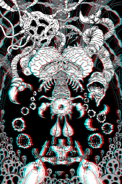 3D Poster 11x17 "Buff 80s Dude Vs. Contrarian Boss"