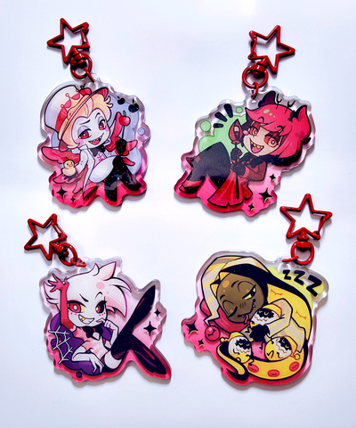 Hazbin hotel keychains