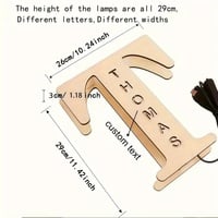 Personalized LED Letter Night Light – Custom Wooden Engraved Name Lamp, USB Powered Love Gift for Couples, Friends, Family - Thumbnail 7