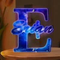 Custom Engraved "Alexa" LED Letter Night Light – Galaxy Design Acrylic Lamp, USB Powered, Adjustable Light for Bedroom & Gift Decor - Thumbnail 1