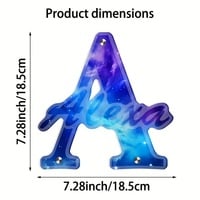 Custom Engraved "Alexa" LED Letter Night Light – Galaxy Design Acrylic Lamp, USB Powered, Adjustable Light for Bedroom & Gift Decor - Thumbnail 3