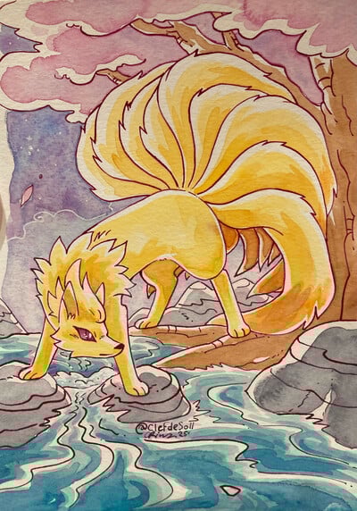 MEGA SALE!! ORIGINAL PAINTING - Ninetales
