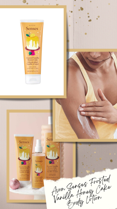 Avon Senses Frosted Vanilla Honey Cake Body Lotion - FINAL SALE