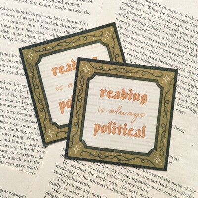 Reading Is Political stickers