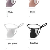 Wholesale Multi-color 6PK Gay Men's Sexy Underwear Adjustable Waist Separator Pouch Thong T-string Underpants KX030DK - Thumbnail 1