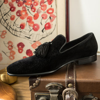Tassel suede leather shoes men's casual slip-on shoes - Thumbnail 1