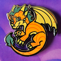 Patch the Pumpkin Dragon Enamel Pin - Thumbnail 1