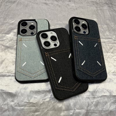 Denim case with card pocket for iphone 16 15 14 ip6s13 - Thumbnail 4