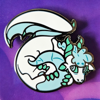 Whisper the Ghost Dragon Enamel Pin - Thumbnail 1