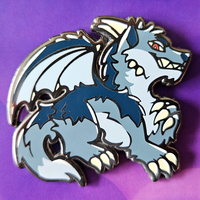 Howl the Werewolf Dragon Enamel Pin - Thumbnail 1