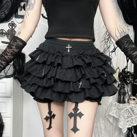 Gothic Cross Pandents Ruffle Skirt - Thumbnail 5