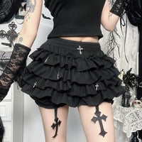 Gothic Cross Pandents Ruffle Skirt - Thumbnail 2