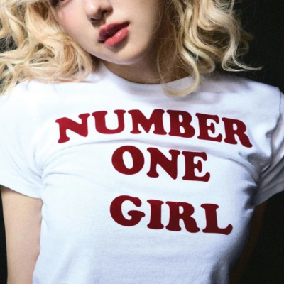 Number one girl white crop top - Thumbnail 2