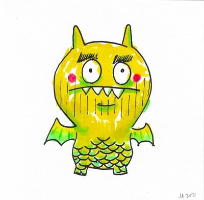 Drawing by Judas Arrieta "Honoring ICE BAT"