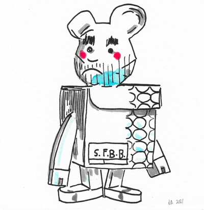 Drawing by Judas Arrieta "Honoring S.F.B.B SAMPLE"