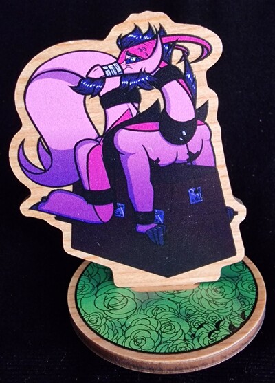 Furry BDSM Wooden Standee - Valerious The Water / Air Dragon