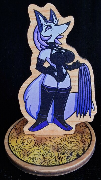Furry BDSM Wooden Standee - Maria The Arctic Fox