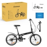 iDeaPlay P12 Folding Bike 6-Speed 20" | Lightweight High Carbon Steel Frame, Adjustable Handlebar & Saddle, Compact Folding Design - Thumbnail 6