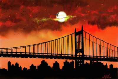 The Bridge 24" X 36" Art Print