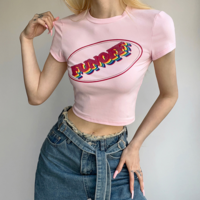 FUNOFF PINK CROP TOP - Thumbnail 1