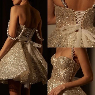 Prom Dresses Short Sparkly Homecoming Gown