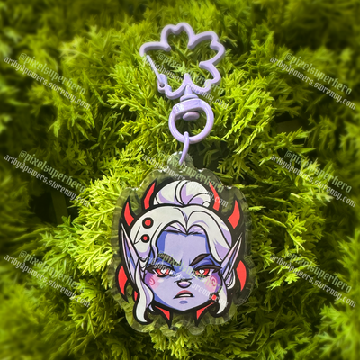 Angry Purple Lady Charm