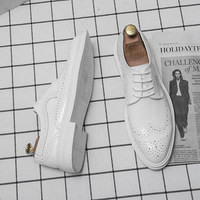 Men's shiny brogues carved patterns casual shoes 2 colors - Thumbnail 3