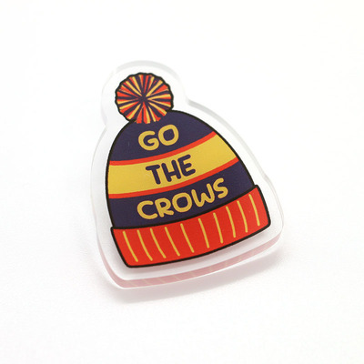 Go The Crows Beanie Badge