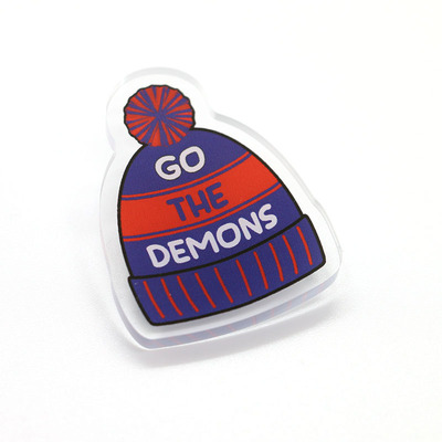 Go The Demons Beanie Badge