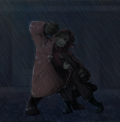 Rock in the Storm (4x4 and 4x6 inches)