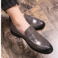 Groom men's business formal leather shoes 2 colors - Thumbnail 3