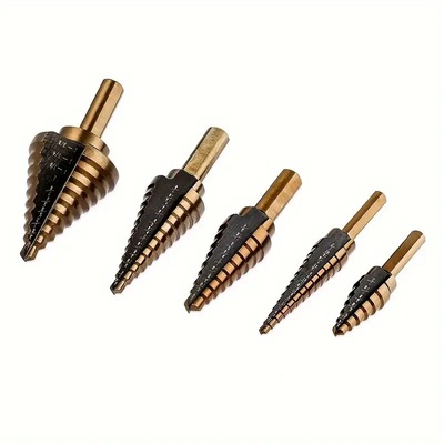5pcs Ultra-Sharp Precision Cobalt HSS Co Drill Bit Set – Titanium Nitride Coated, 50-Sized Range, Premium High-Speed Steel, Versatile Round Shank