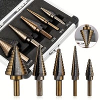 5pcs Ultra-Sharp Precision Cobalt HSS Co Drill Bit Set – Titanium Nitride Coated, 50-Sized Range, Premium High-Speed Steel, Versatile Round Shank - Thumbnail 3