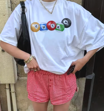 Free Shipping-LUCKY POOL BALL TEE