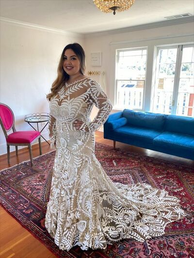 Plus Size Mermaid Lace Wedding Dress Bridal Gown Wedding Gown