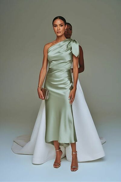 Simple Sheath Tea-length Mother of the Bride/Groom Dress Evening Formal Dress