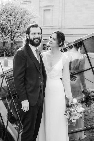 Simple Sheath Long Sleeve Beach Boho Wedding Dress Bridal Gowns