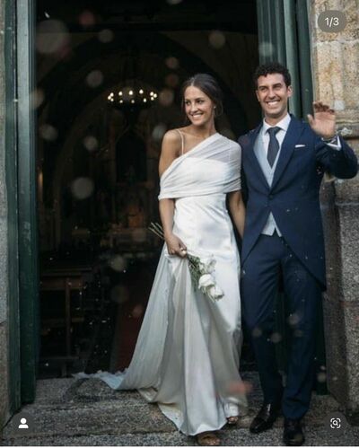 Simple Mermaid Satin Beach Boho Wedding Dress Bridal Gowns