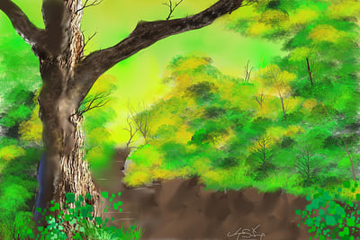 Emerald Haven 24 X 24 Art Print