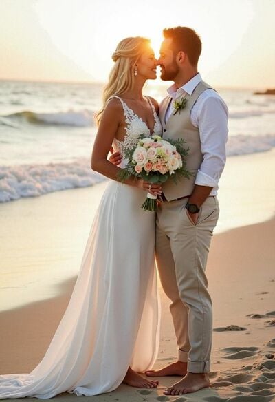 Sexy A Line Lace Chiffon Beach Bohemia Wedding Dress Bridal Gowns Wedding Gown