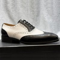 Men's brogue business casual leather shoes - Thumbnail 1