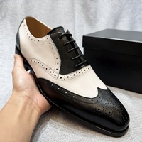 Men's brogue business casual leather shoes - Thumbnail 4