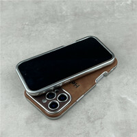 Protective Leather iPhone 16 15 14 Case With Smile Pattern IPS709 - Thumbnail 1