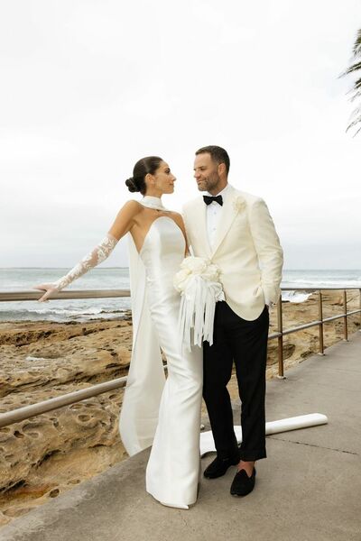 Simple Mermaid Satin Beach Boho Wedding Dress Bridal Gown Wedding Gown