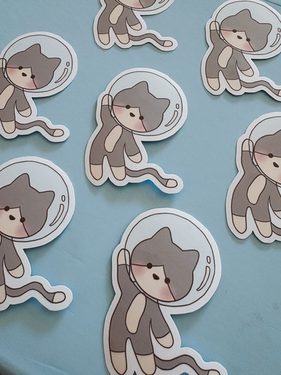 Astro Kitty Individual Stickers