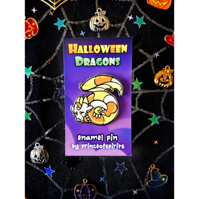 Treat the Candy Corn Dragon Enamel Pin