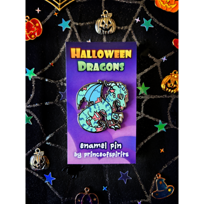Stitch the Zombie Dragon Enamel Pin