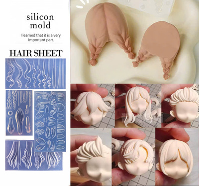 Hair Fig custom Chibi Doll Boy body Clear Silicone for making statue,nendoroid, figure doll